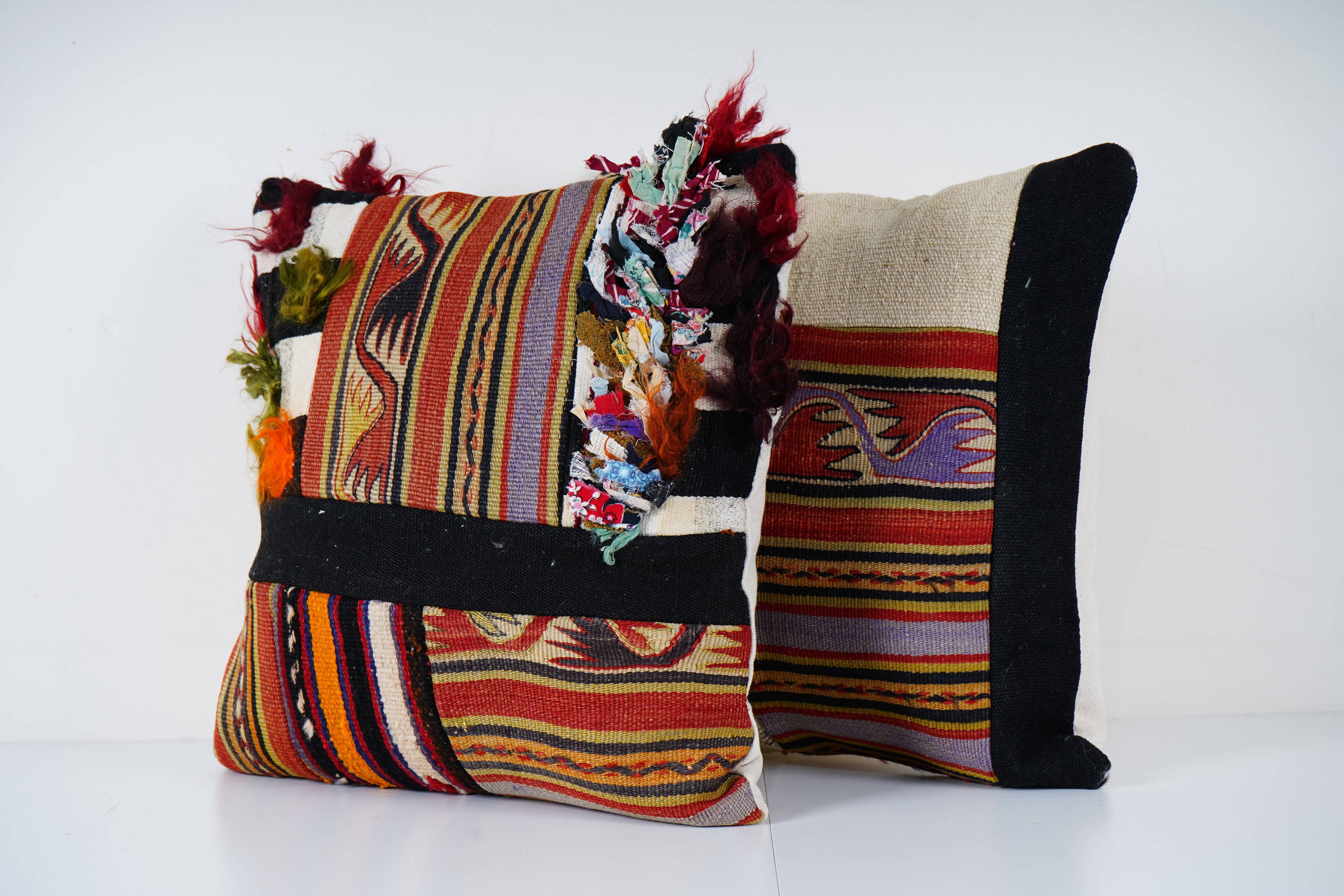 Kilim Patchwork Pillow Cover | 20'' x 20''