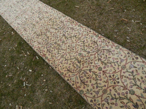 Vintage Turkish Anatolian Oushak Runner 2'1'' x 10'4''