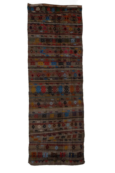 Vintage Turkish Kilim Runner 3'3'' x 9'3''