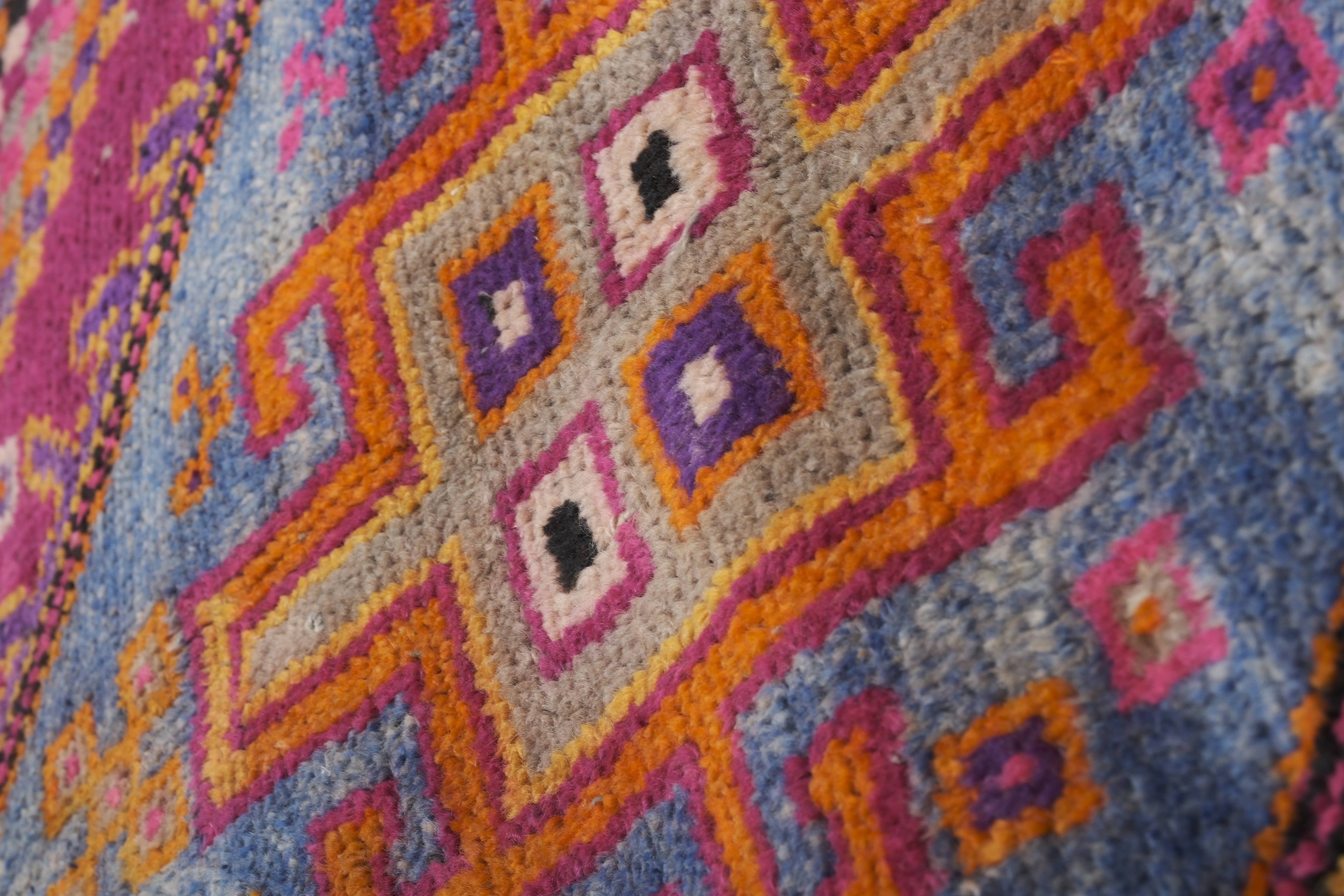 Vintage Herki Runner Rug 4'2'' x 12'1''