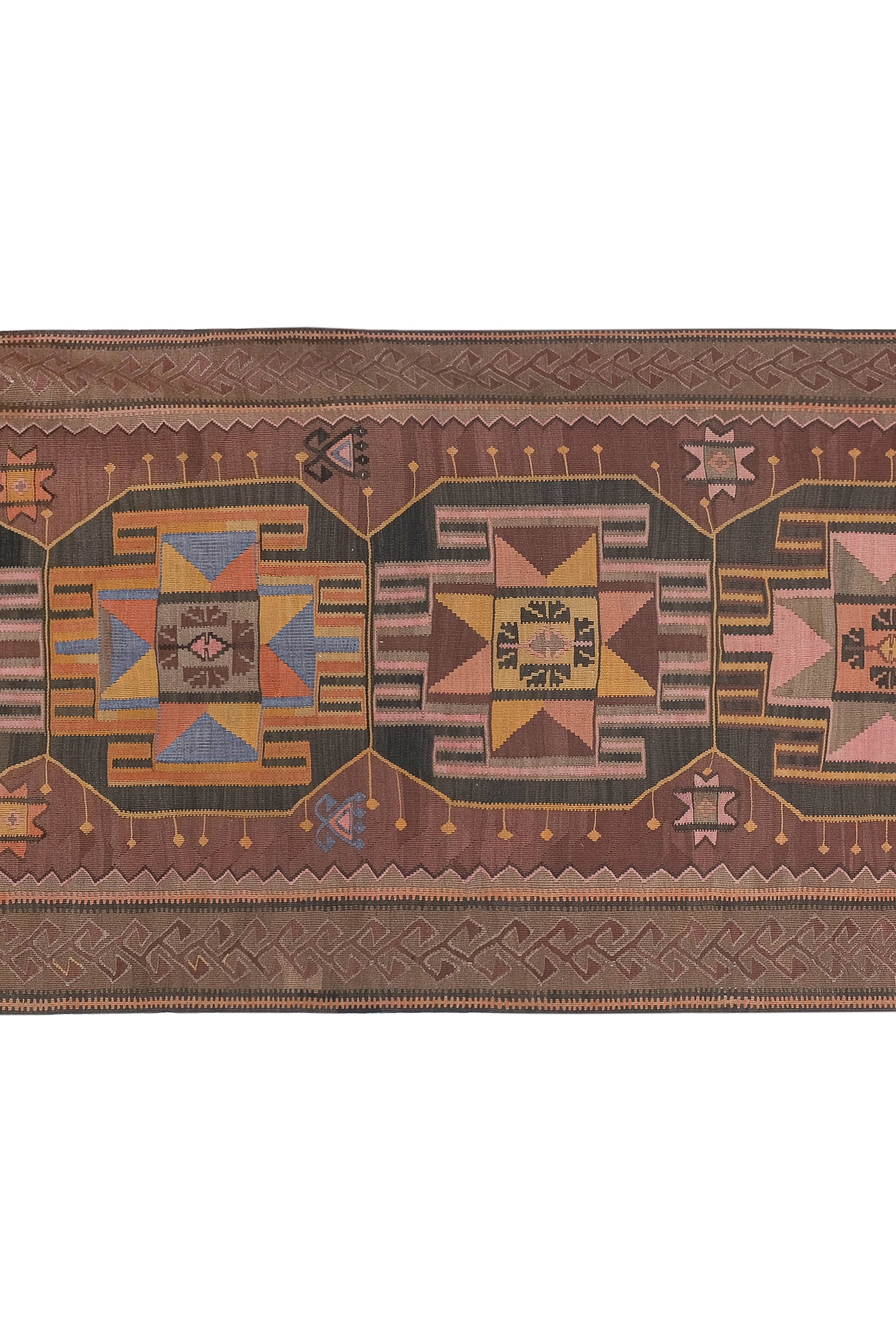 Vintage Kars Kilim Rug 4'4'' x 8'7''