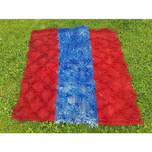 Vintage Turkish Shaggy Tulu Rug 3'10'' x 4'2''