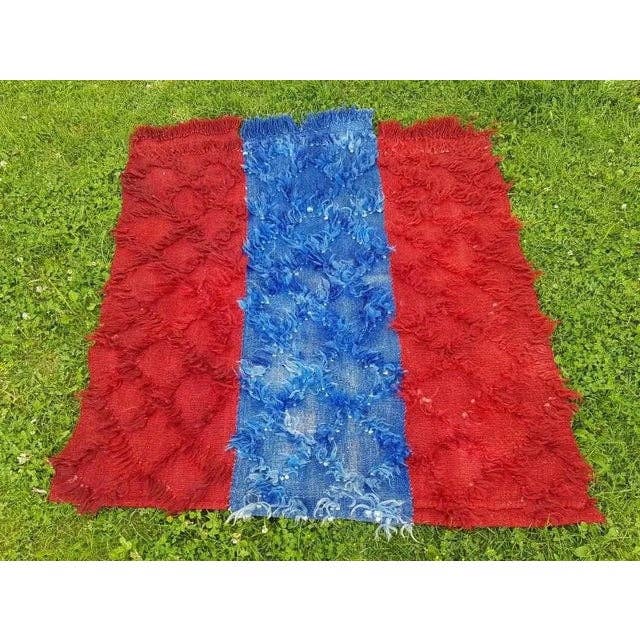 Vintage Turkish Shaggy Tulu Rug 3'10'' x 4'2''