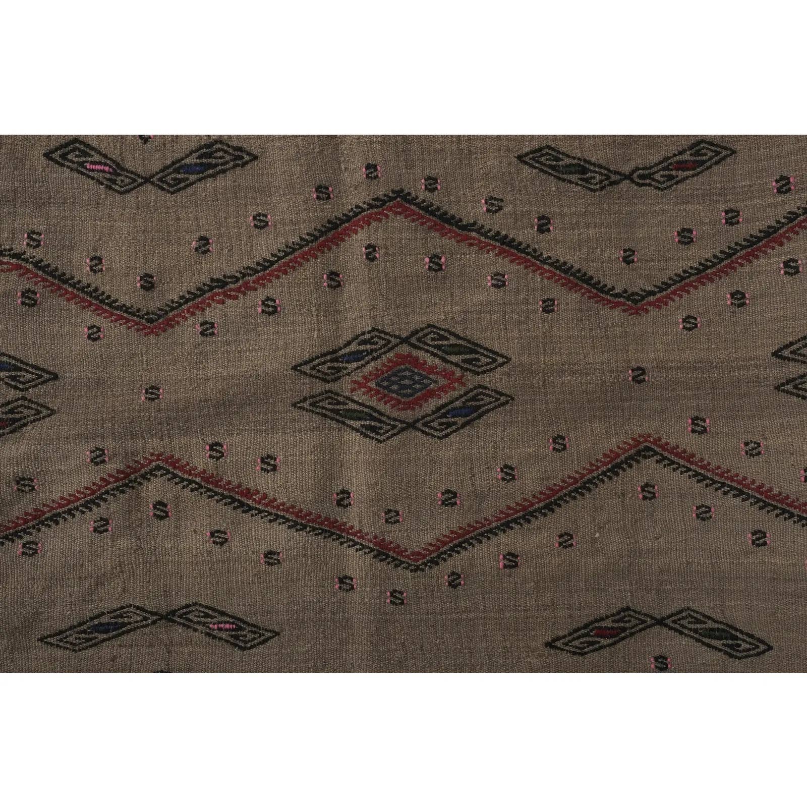 Vintage Turkish Kilim Runner 1'8'' x 12'3''