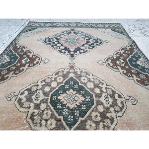 Vintage Turkish Anatolian Oushak Runner 3'8'' x 12'8''