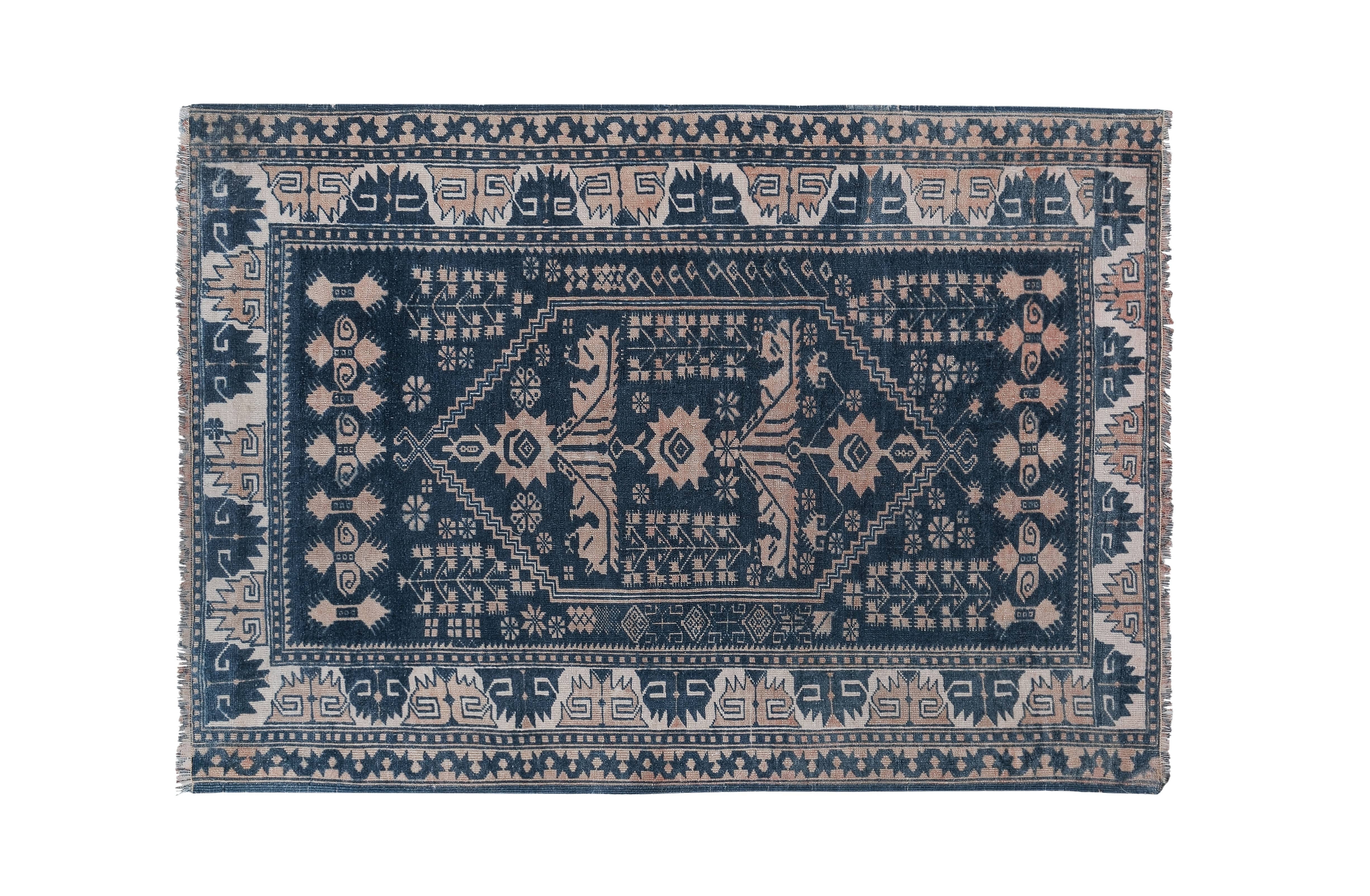 Vintage Turkish Rug 3'9'' x 5'6''