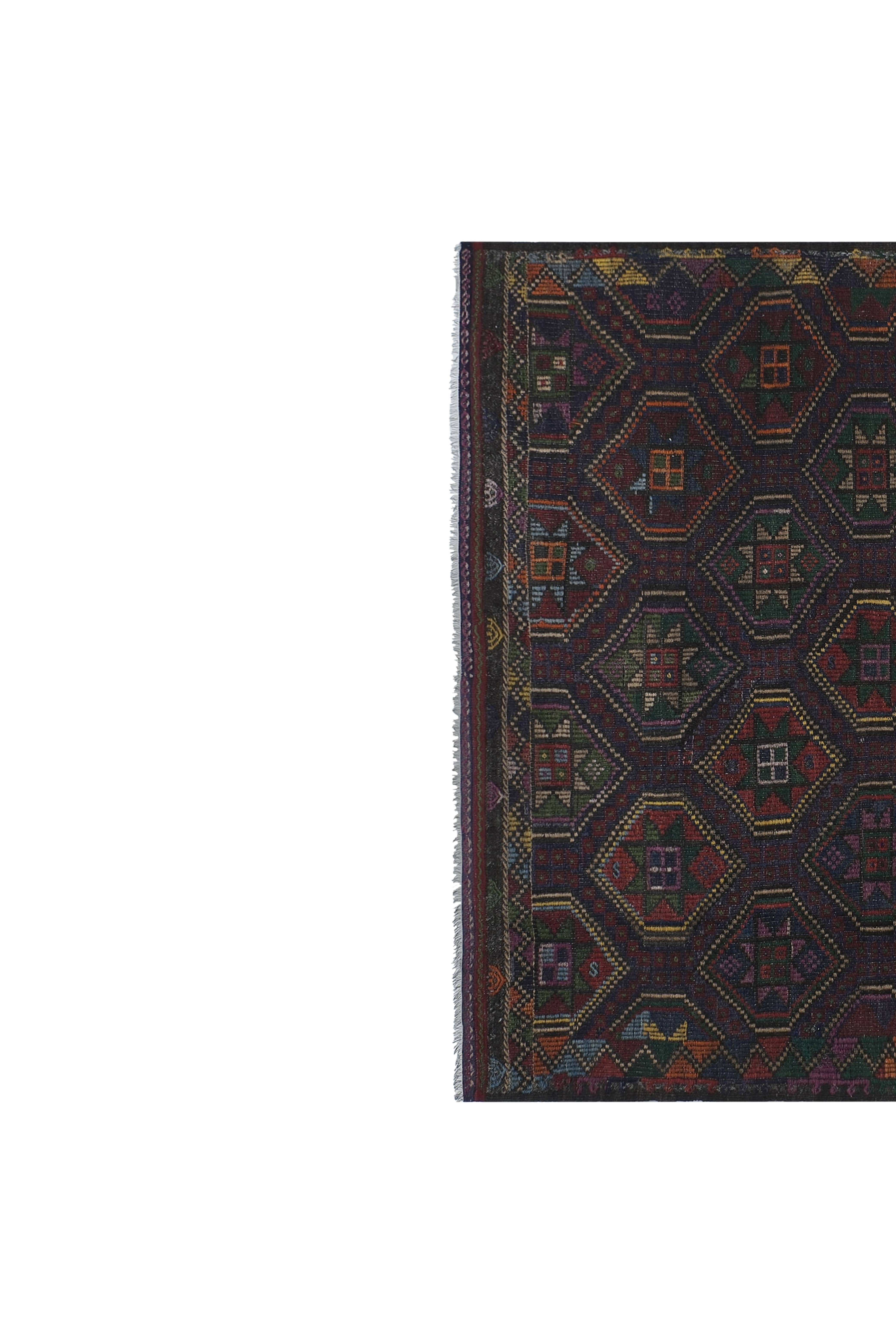 Vintage Turkish Kilim Rug 7'5'' x 9'6''