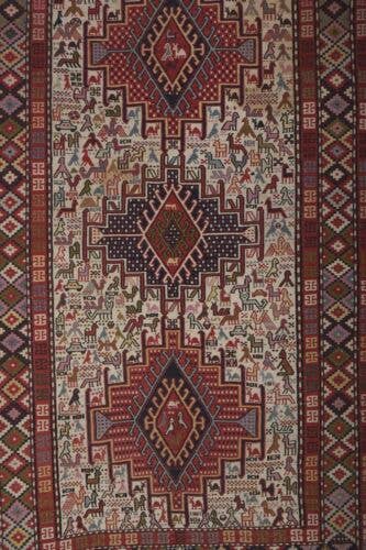 Vintage Turkish Soumac Rug 3'11'' x 6'3''