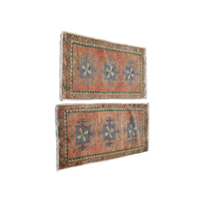 Vintage Oushak Yastik Rugs Set of 2 | 20'' x 32''