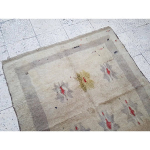 Vintage Turkish Shaggy Tulu Rug 45'' x 56''