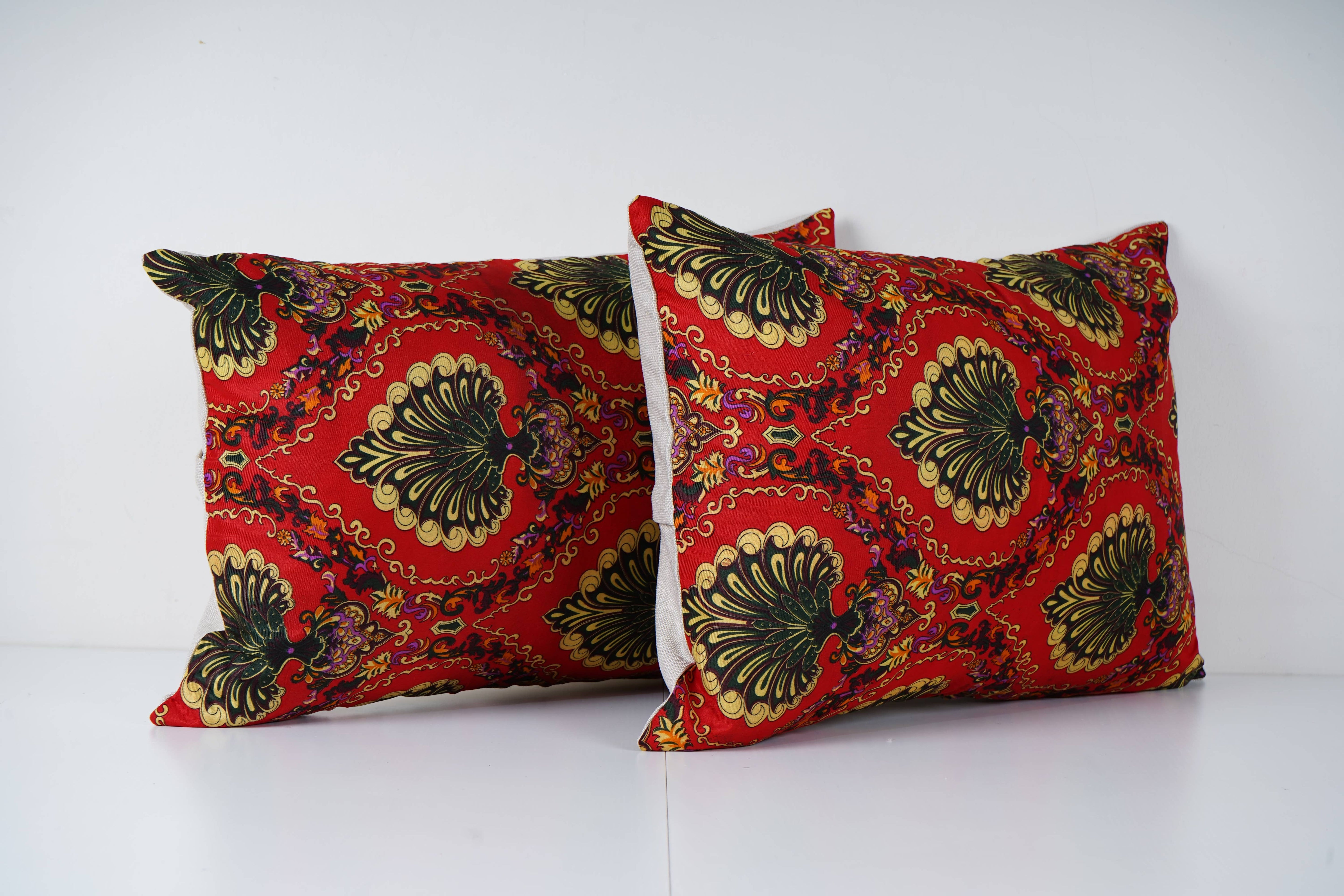 Uzbek Roller Printed Pillow Cover Set of 2 | 15'' x 23''