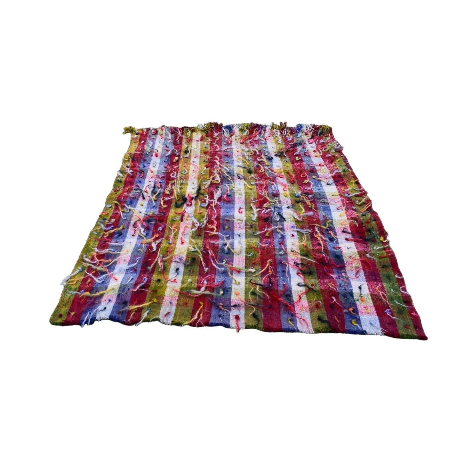 Vintage Turkish Shaggy Tulu Rug 4'3'' x 4'11''