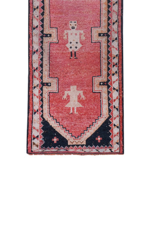 Vintage Turkish Runner Rug 3'2'' x 10'