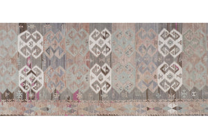 Vintage Turkish Kilim Runner 4'8'' x 13'9''