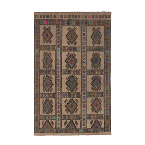Vintage Turkish Kilim Rug 4'11'' x 7'3''