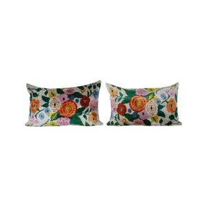 Silk Ikat Velvet Pillow Cover Set of 2 | 16'' x 24''