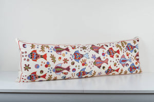Fish Suzani Bedding Pillow Cover | 18'' x 55''