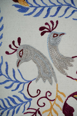 Bird Suzani Pillow Cover | 19'' x 19''
