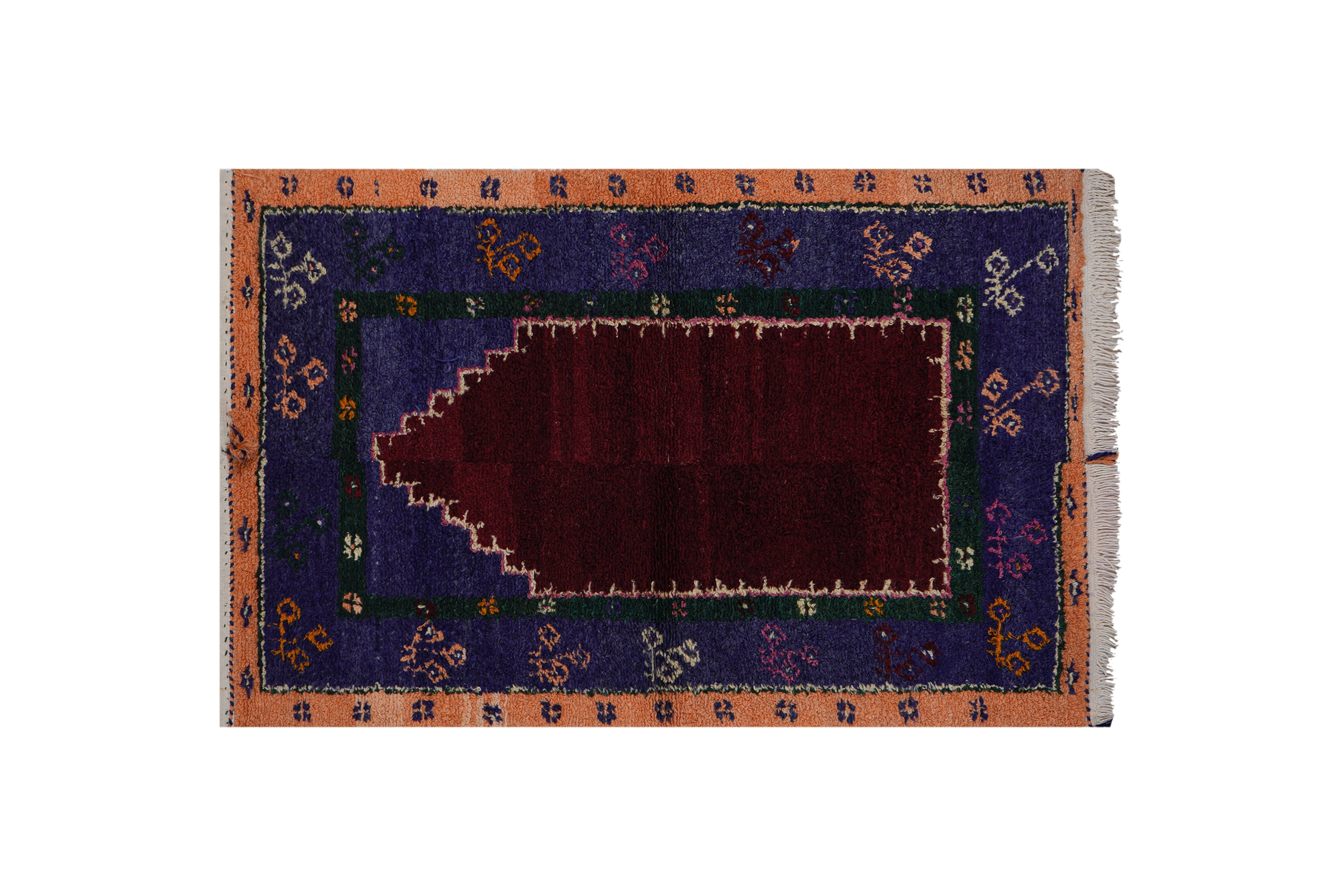 Vintage Turkish Shaggy Tulu Rug 40'' x 57''