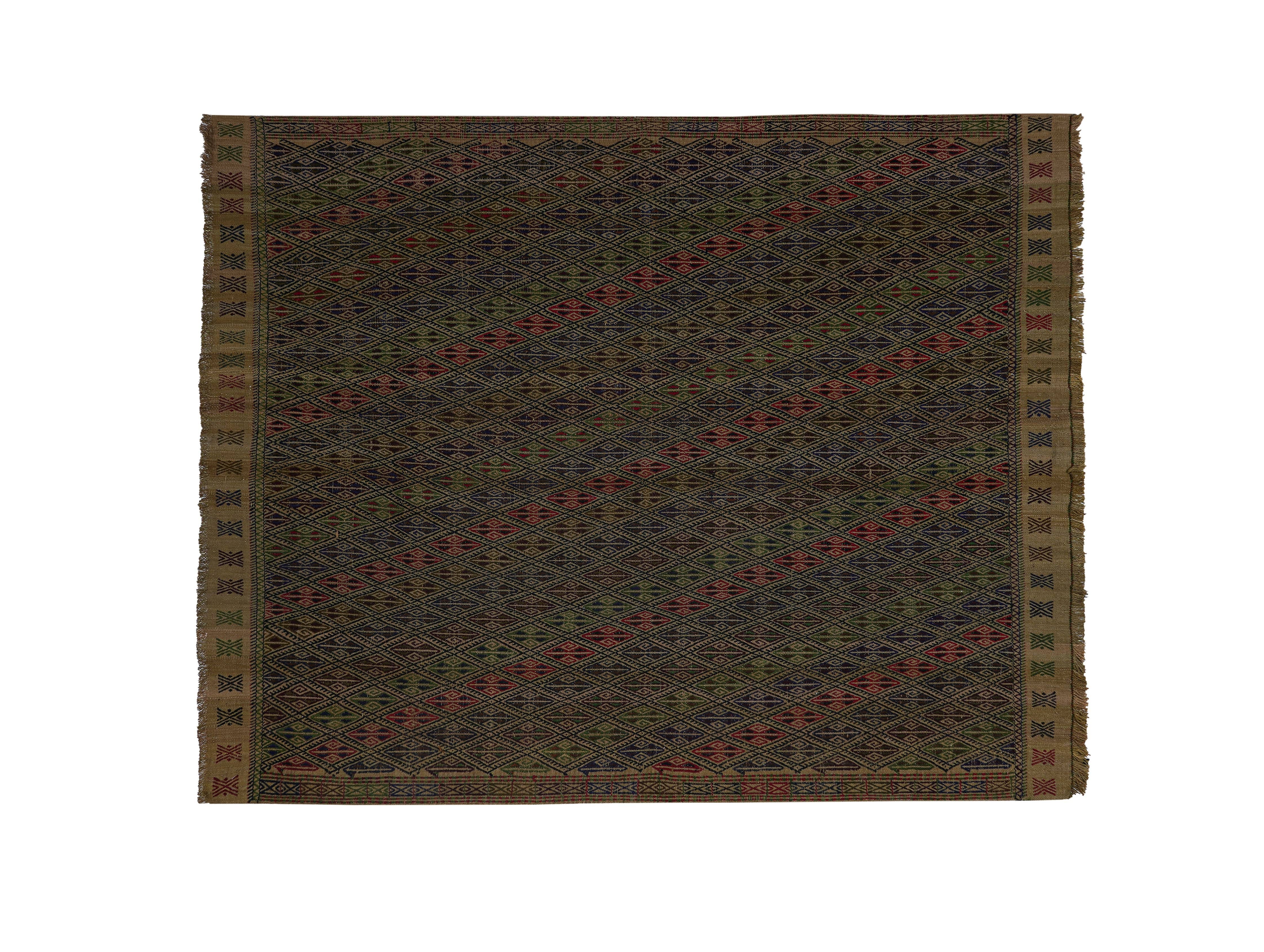 Vintage Turkish Kilim Rug 5'4'' x 7'1''