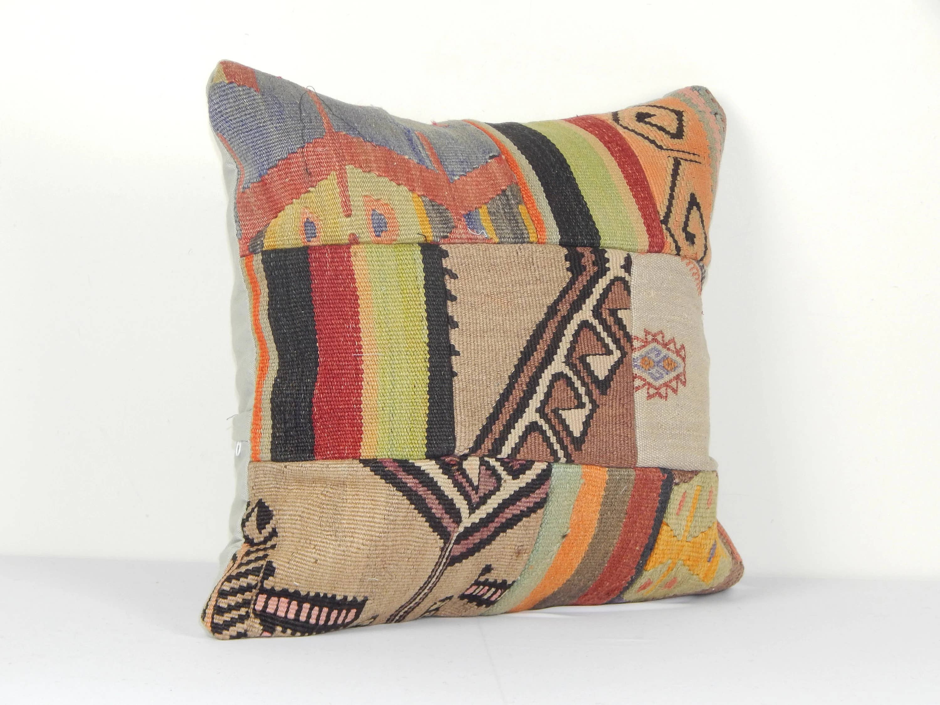 Kilim Patchwork Pillow Cover | 20'' x 20''