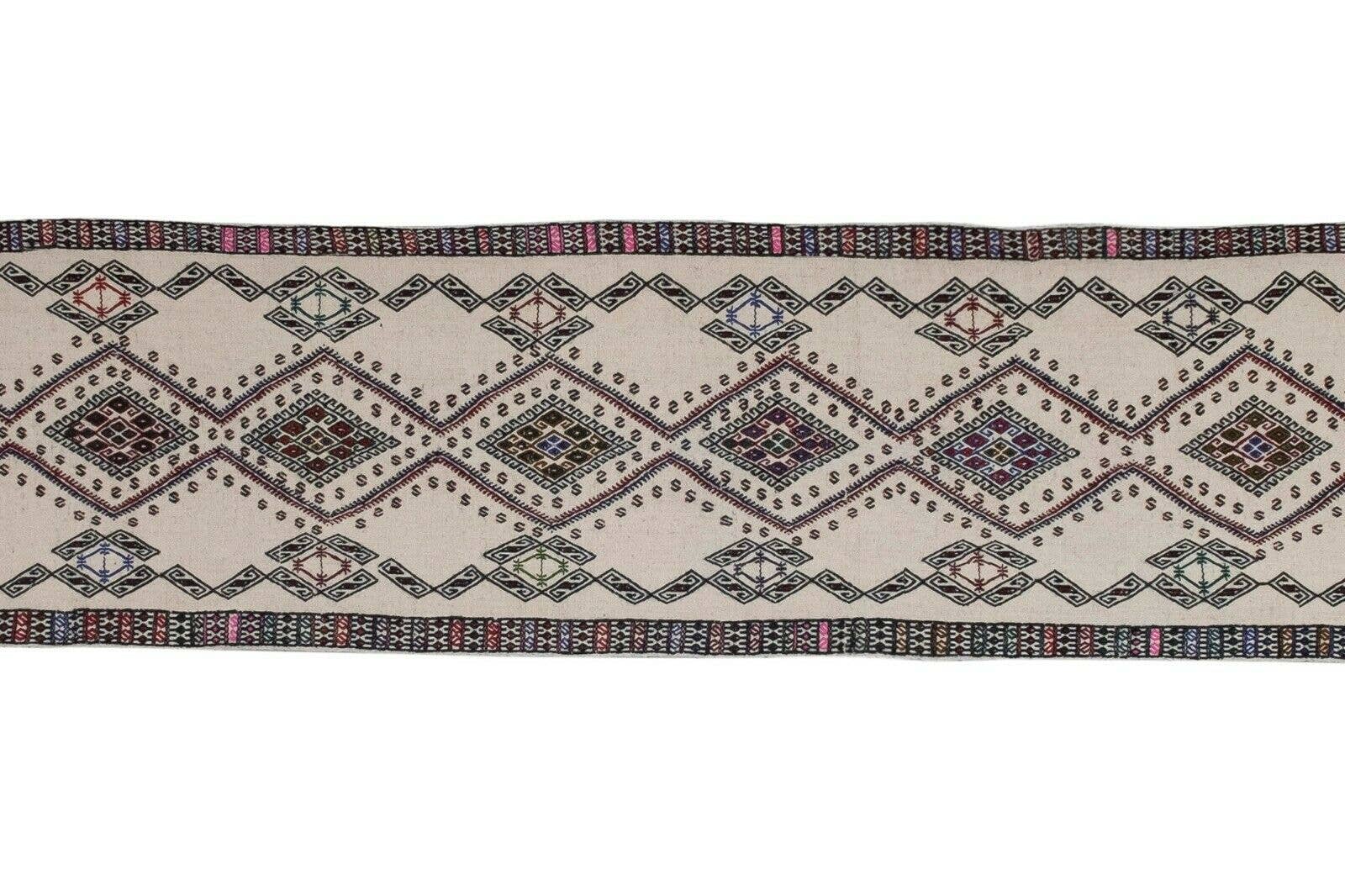 Vintage Turkish Kilim Runner 2'1'' x 15'9''
