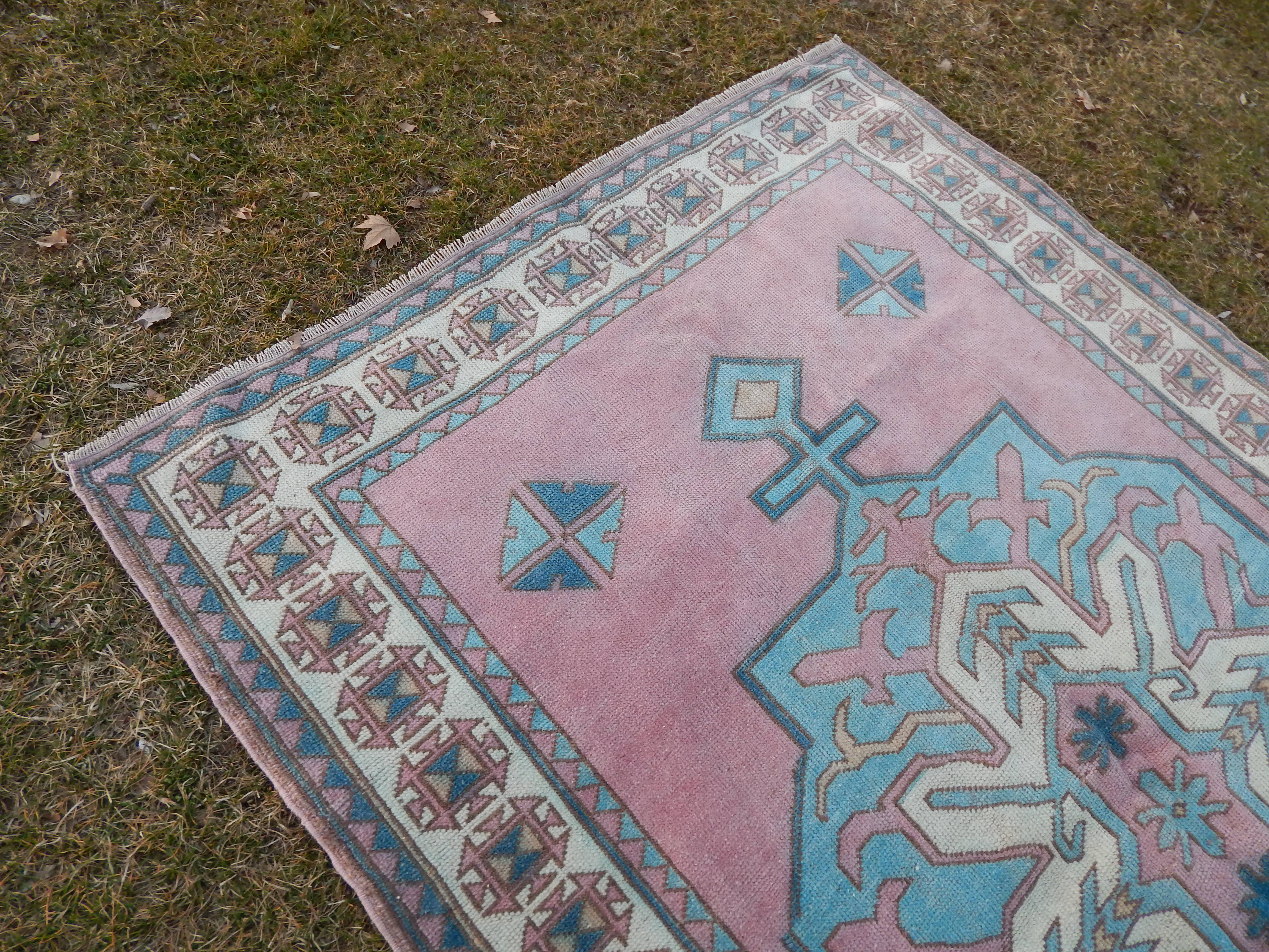 Vintage Oushak Rug 5'2'' x 7'8''