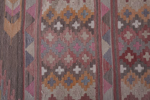 Vintage Turkish Kilim Runner 2'4'' x 23'4''