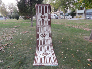 Vintage Herki Kilim Runner 2'7'' x 10'4''