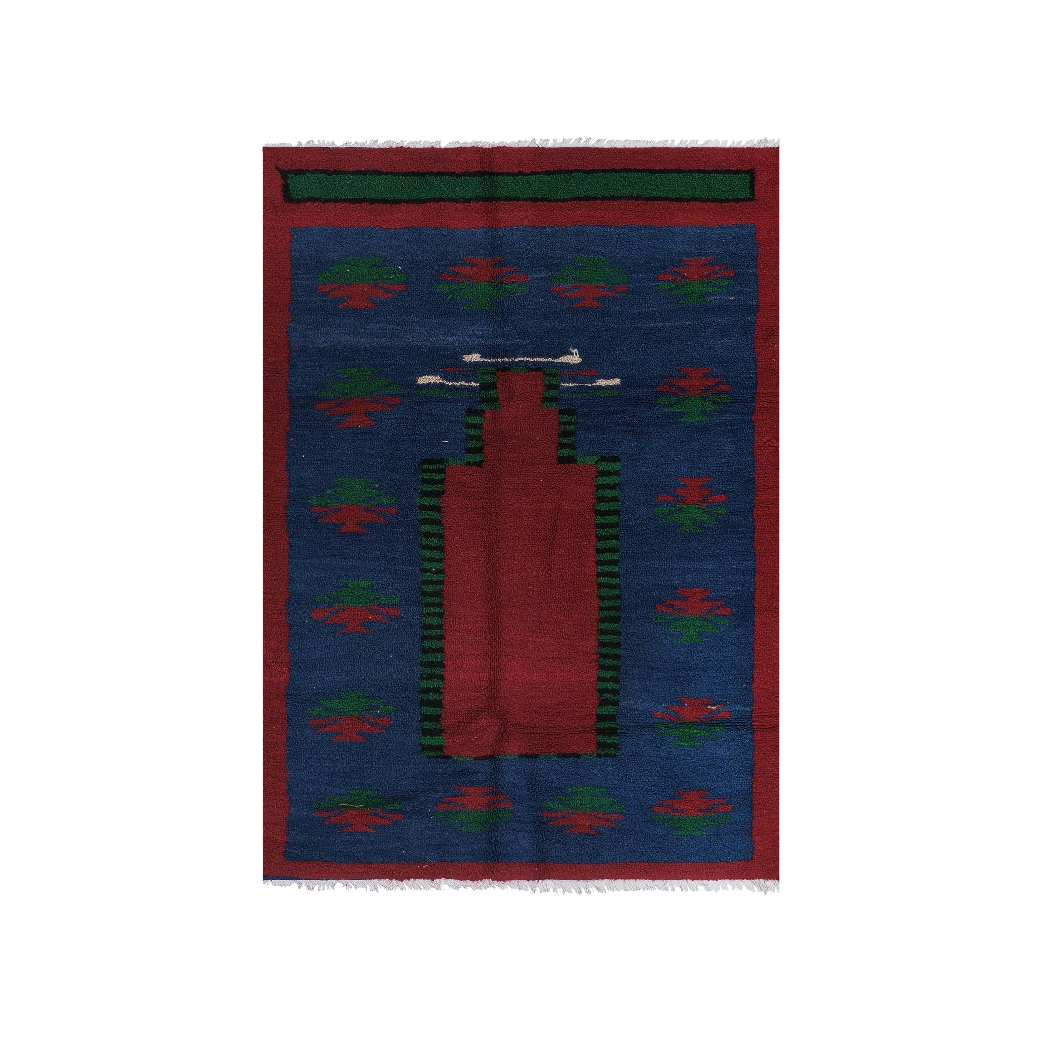 Vintage Turkish Tulu Rug 3'7'' x 5'3''