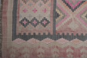 Vintage Turkish Kilim Runner 2'5'' x 22'6''