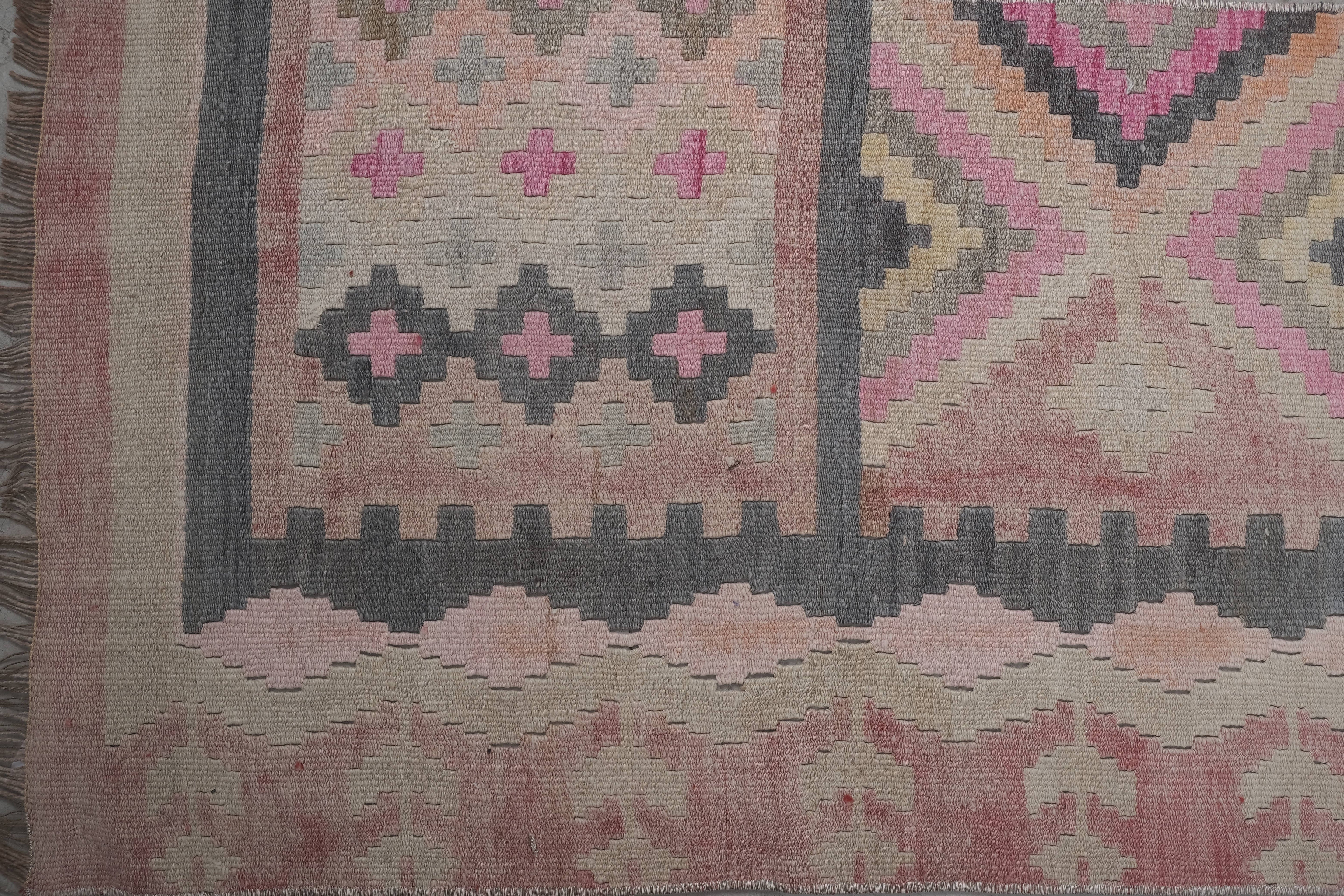 Vintage Turkish Kilim Runner 2'5'' x 22'6''