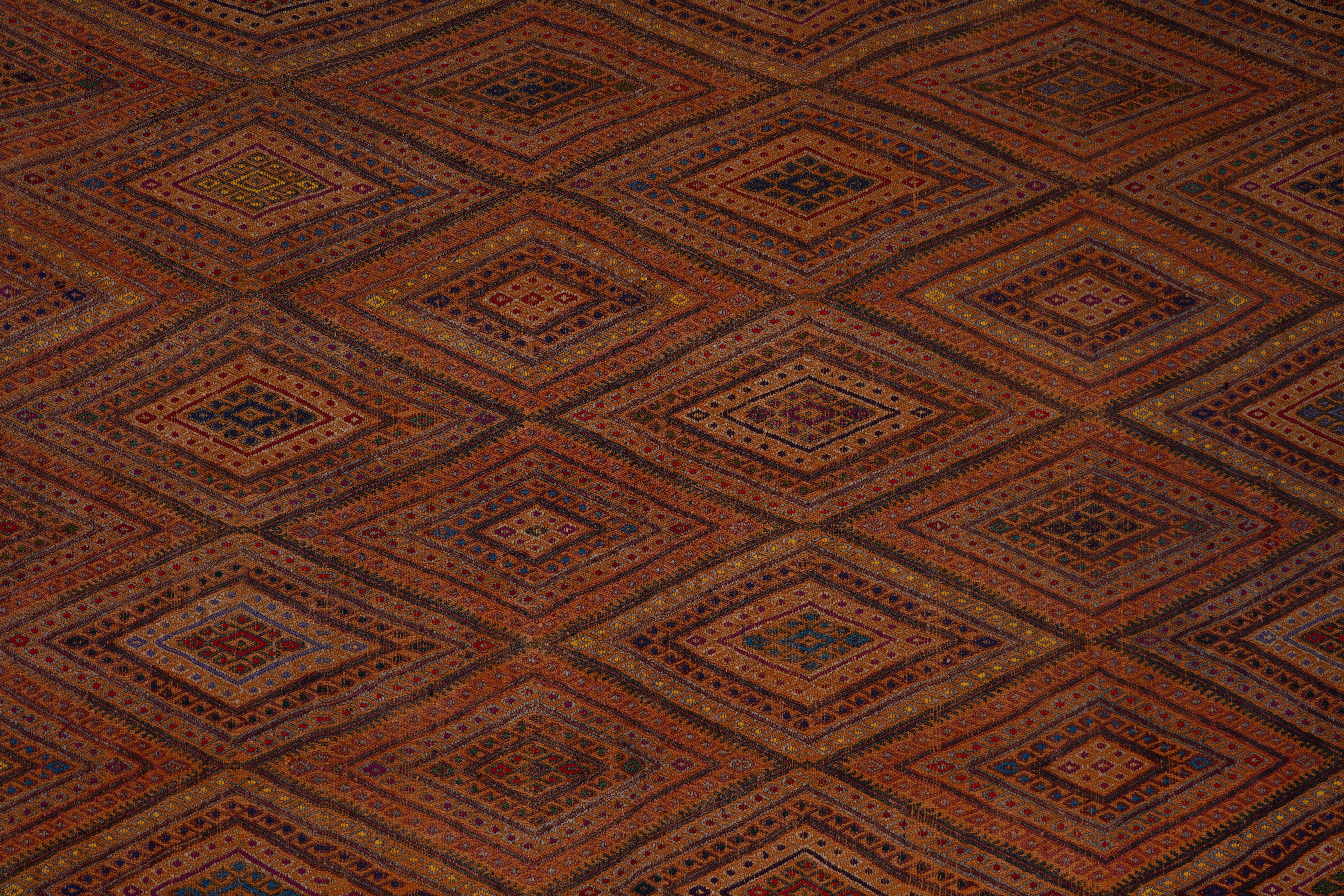 Vintage Turkish Kilim Rug 5'4'' x 7'7''