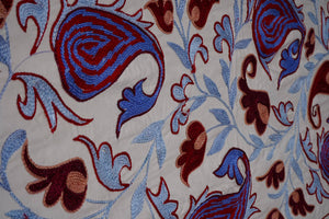 Hand-Embroidered Suzani Wall Hanging & Bedspread 1'8'' x 6'1''