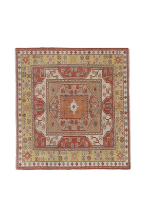 Vintage Milas Oushak Rug 6'2'' x 6'6''