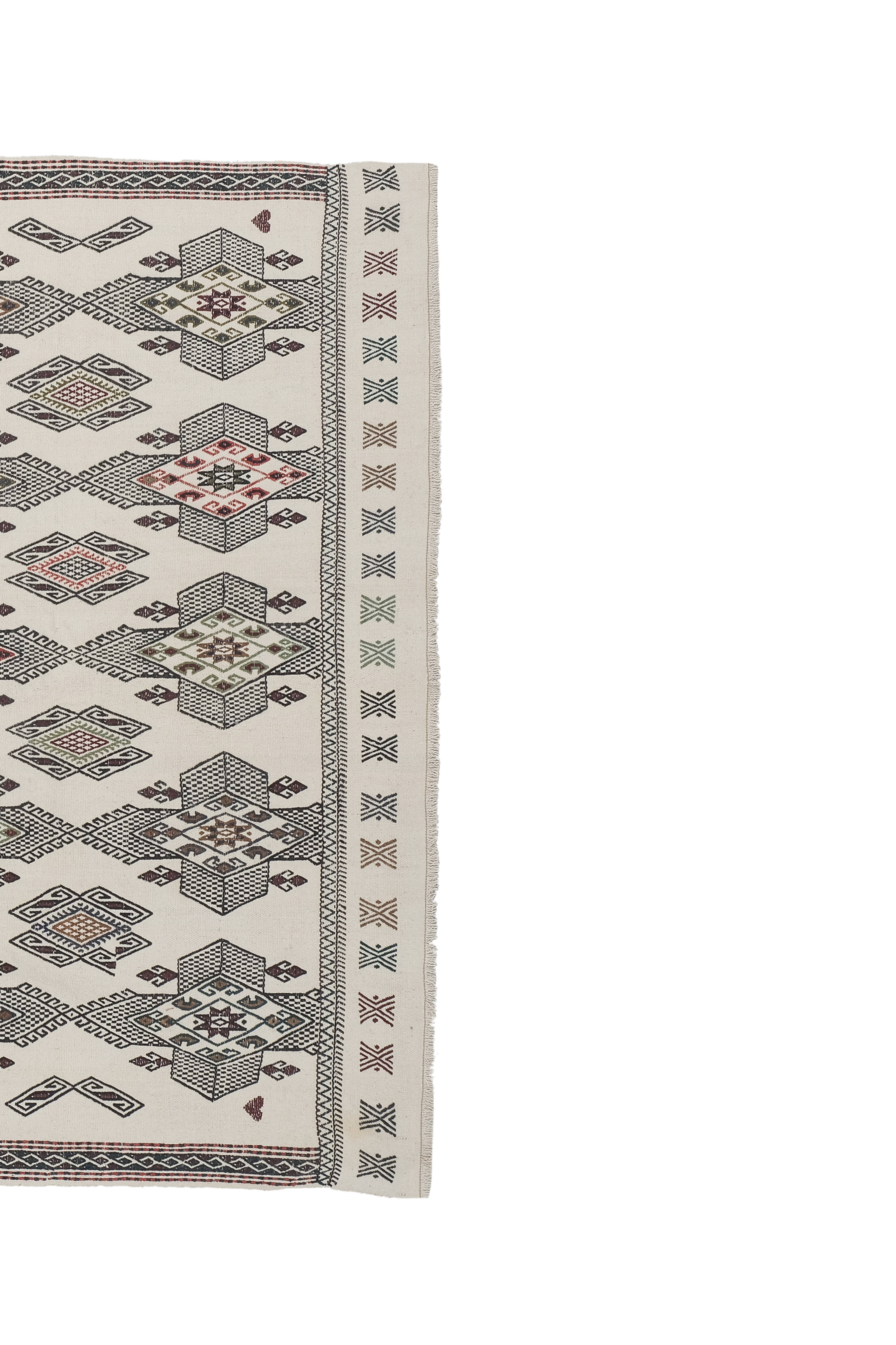 Vintage Turkish Kilim Rug 5'2'' x 7'5''