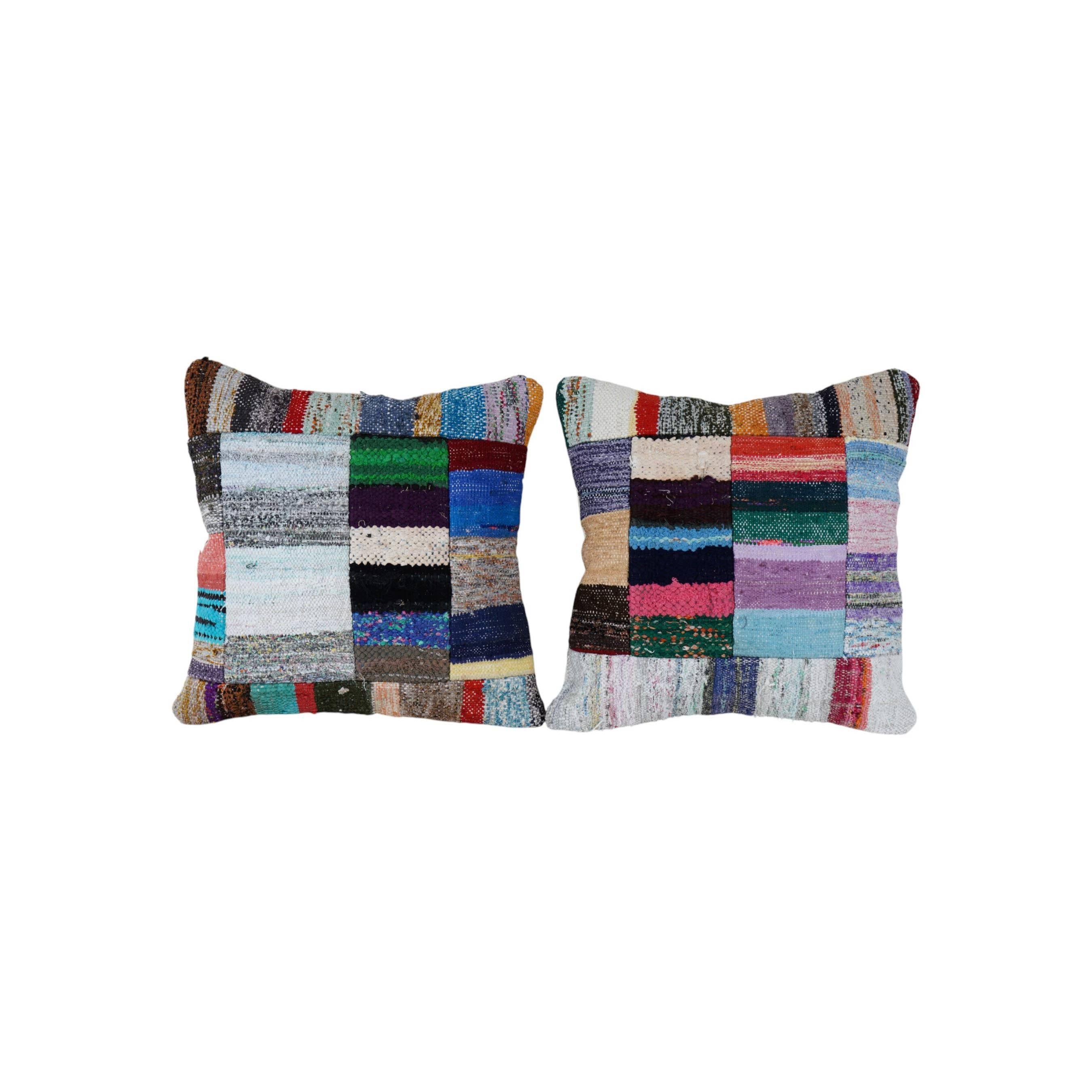 Kilim Patchwork Pillow Cover Set of 2 | 20'' x 20''
