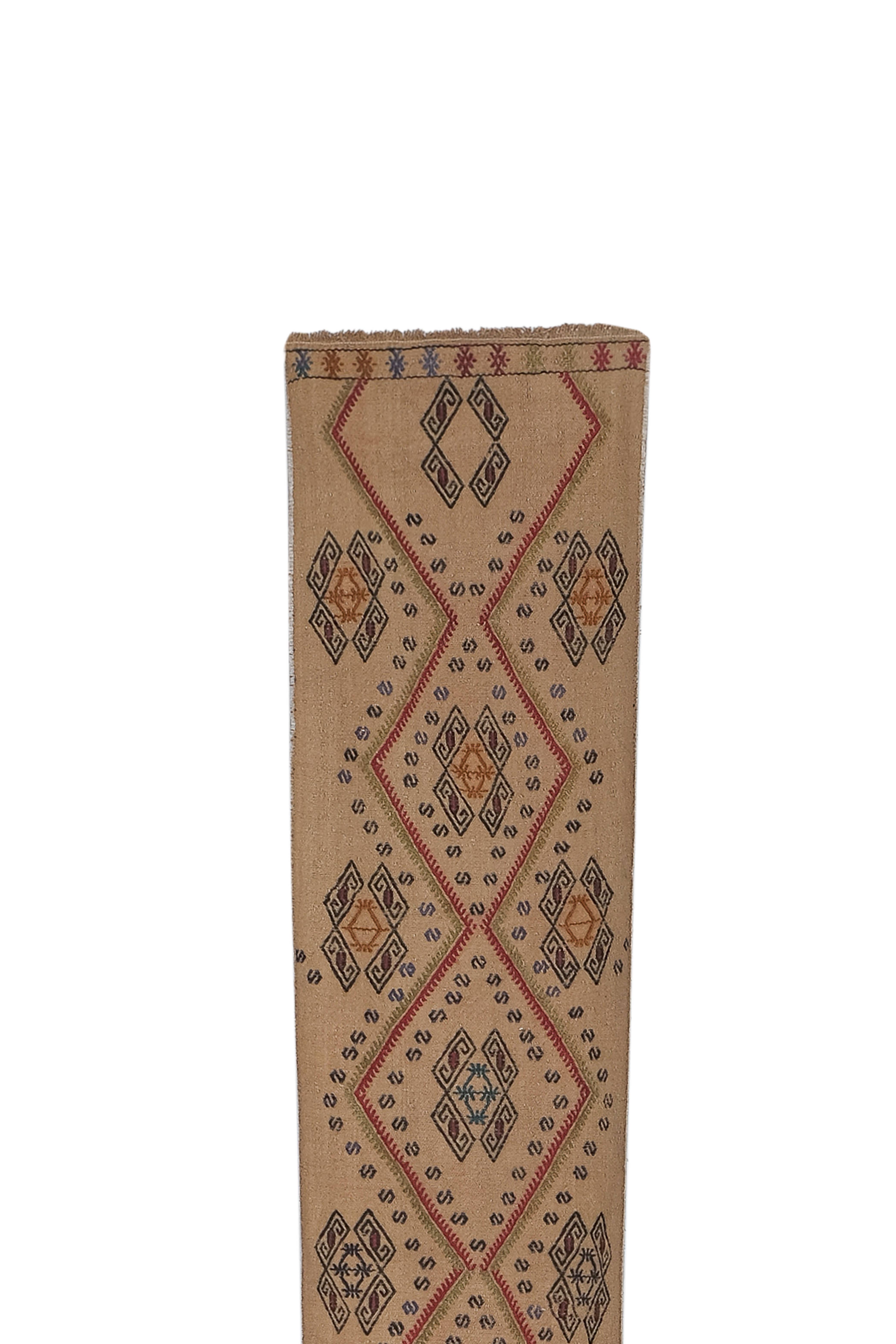 Vintage Turkish Kilim Runner 1'8'' x 14'11''