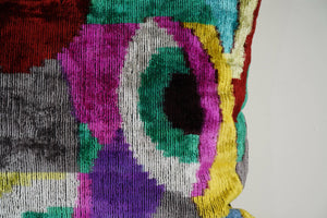 Silk Ikat Velvet Pillow Cover | 16'' x 49''