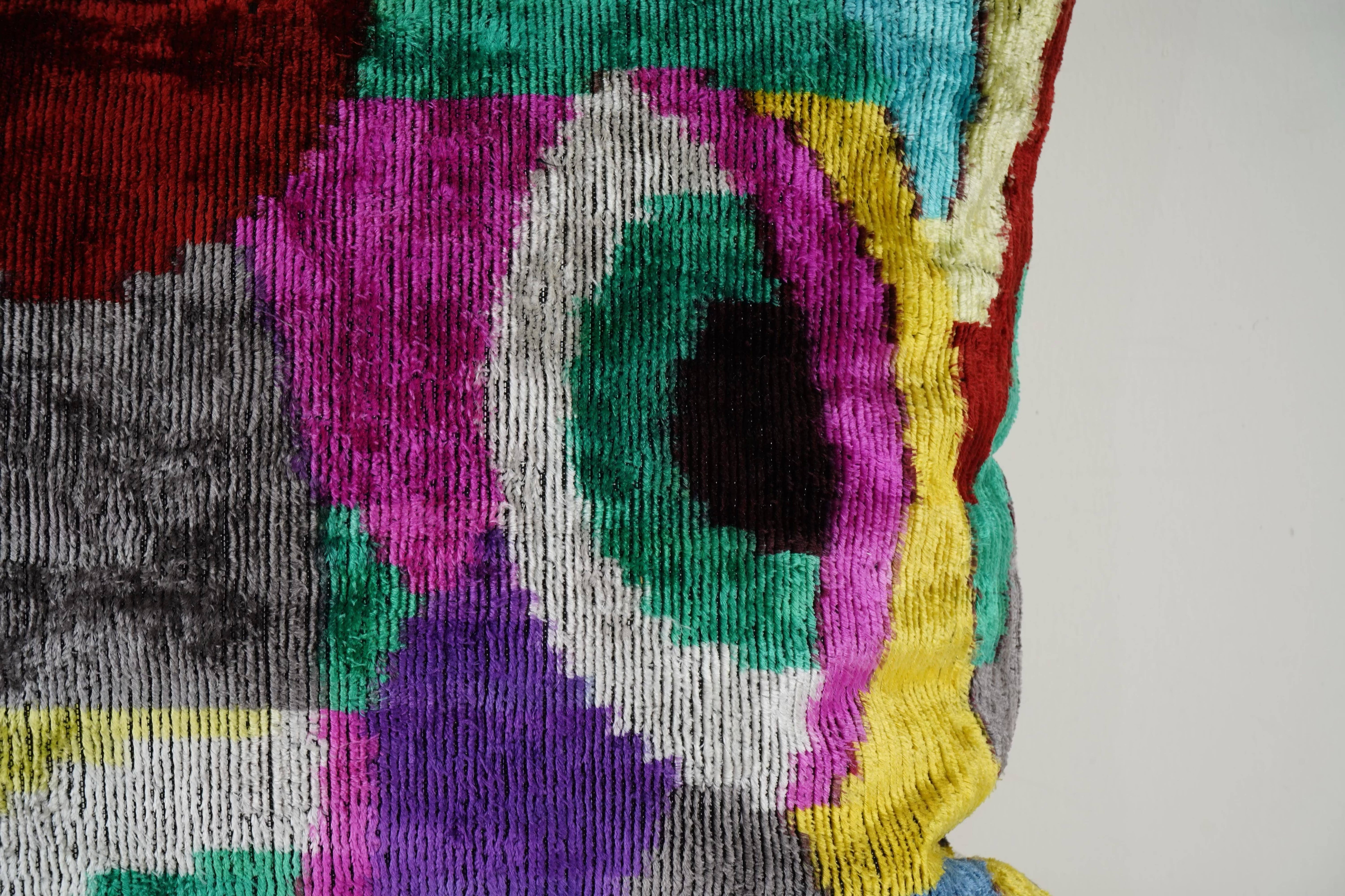 Silk Ikat Velvet Pillow Cover | 16'' x 49''