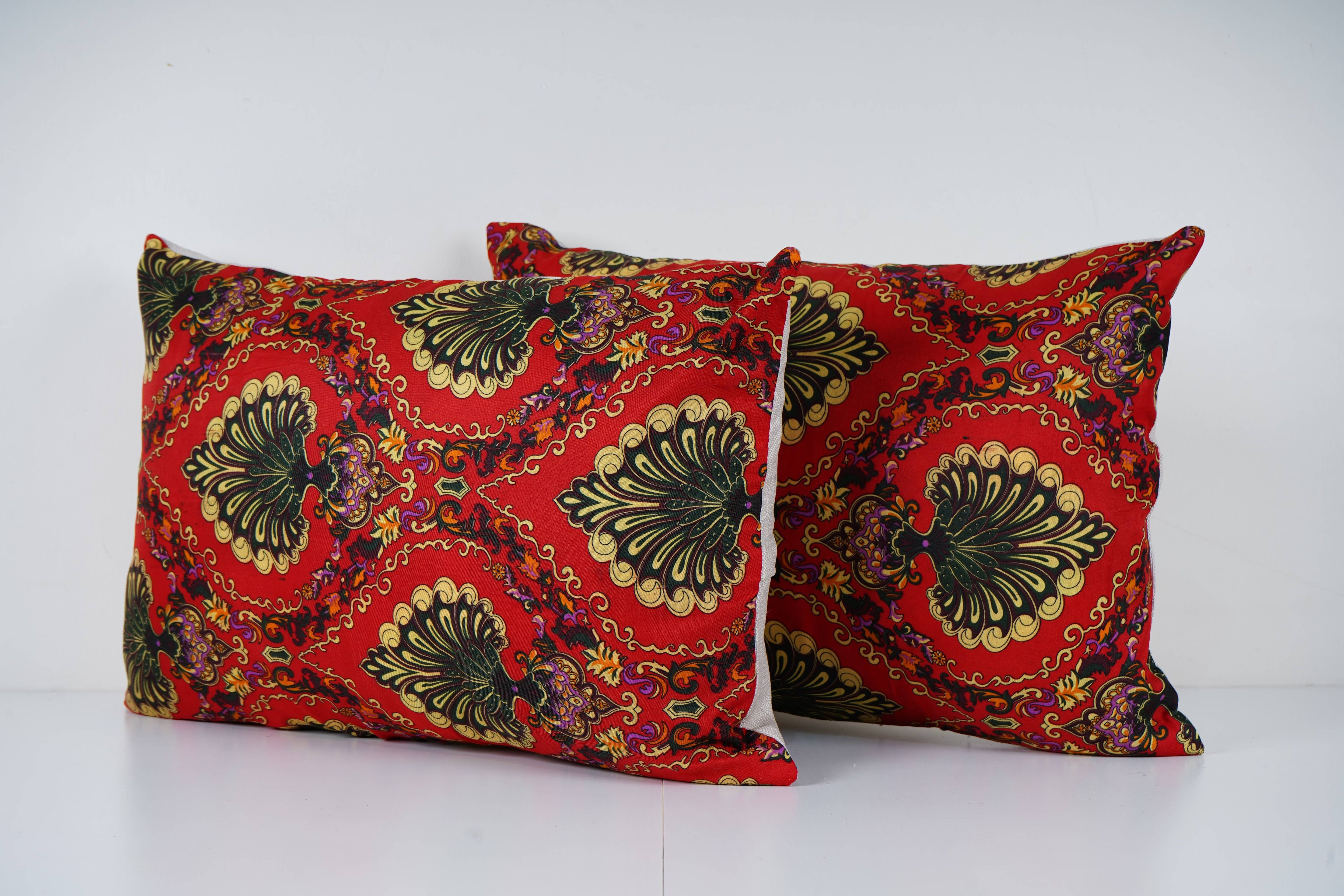 Uzbek Roller Printed Pillow Cover Set of 2 | 15'' x 22''