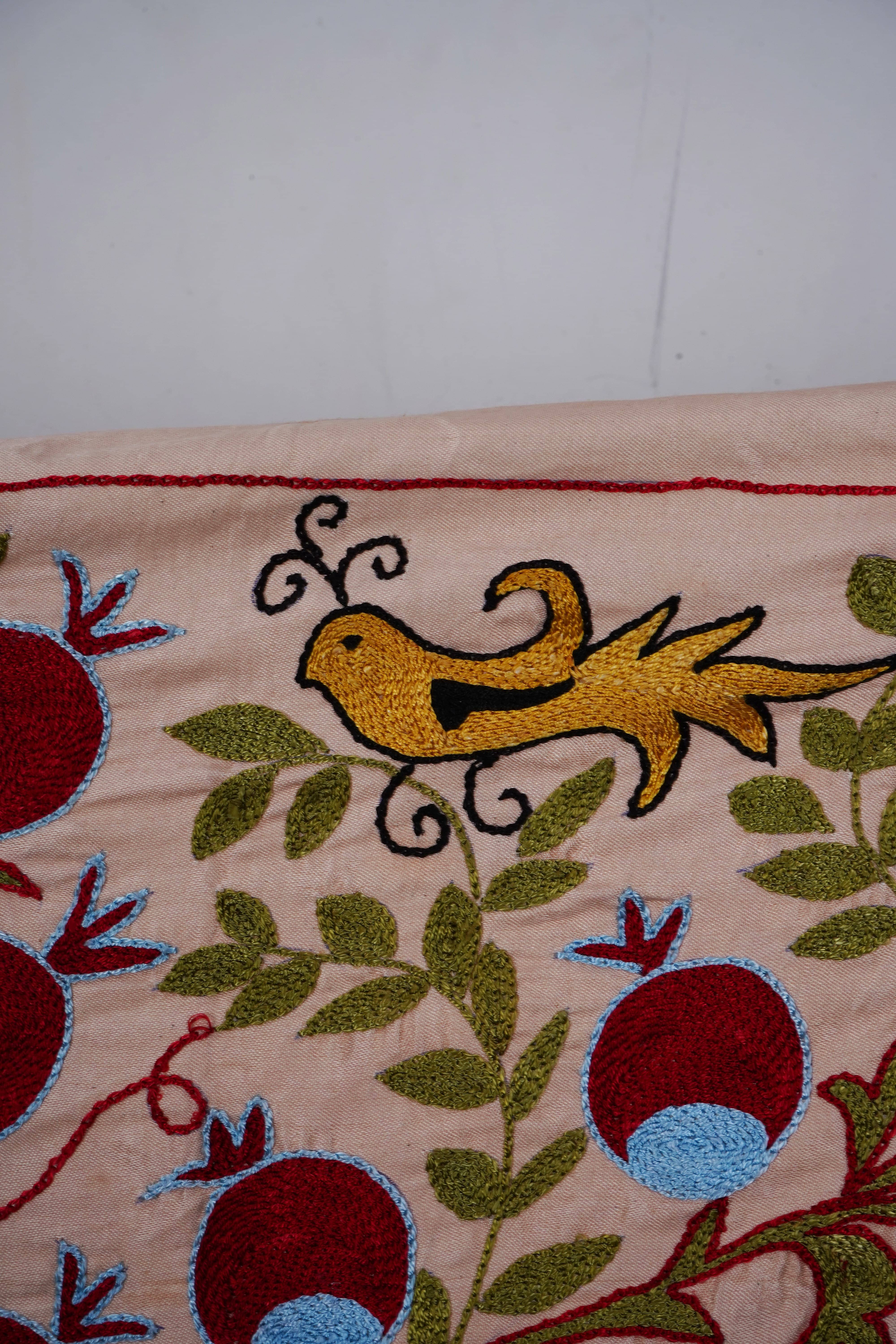 Silk Suzani Wall Hanging & Bedspread 3'4'' x 6'1''