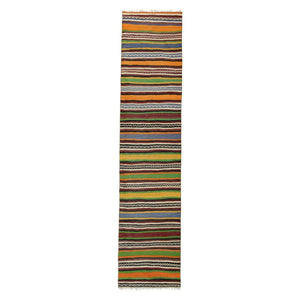 Vintage Turkish Kilim Runner 2'5'' x 10'10''