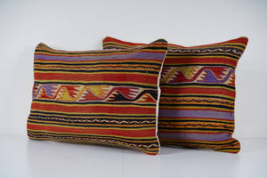 Kilim Pillow Cover Set of 2 | 16'' x 24''