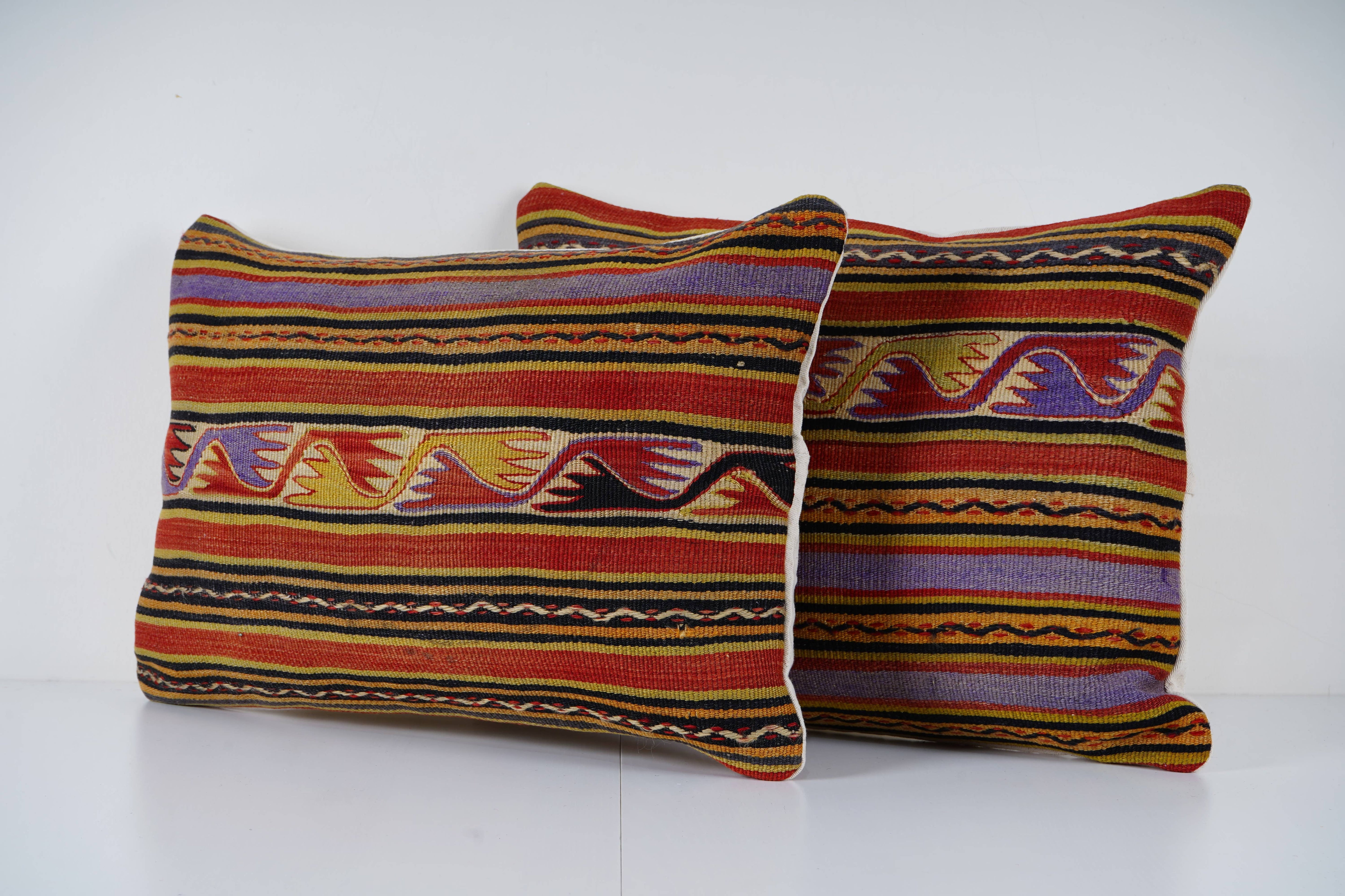 Kilim Pillow Cover Set of 2 | 16'' x 24''