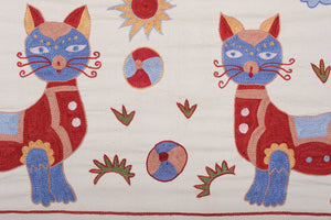 Horse Suzani Wall Hanging & Tablecloth | 20'' x 58''