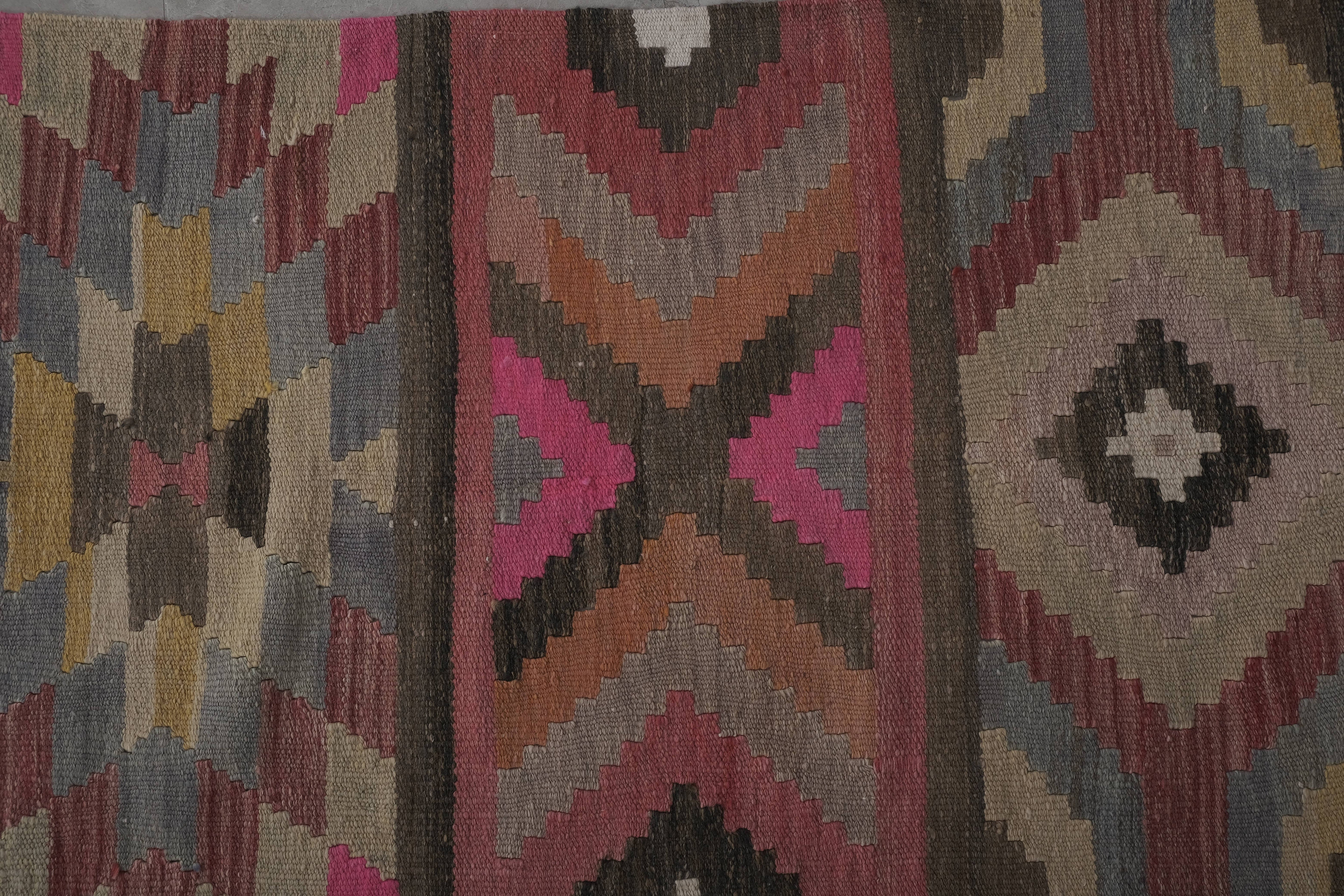 Vintage Turkish Kilim Runner 2'6'' x 20'6''