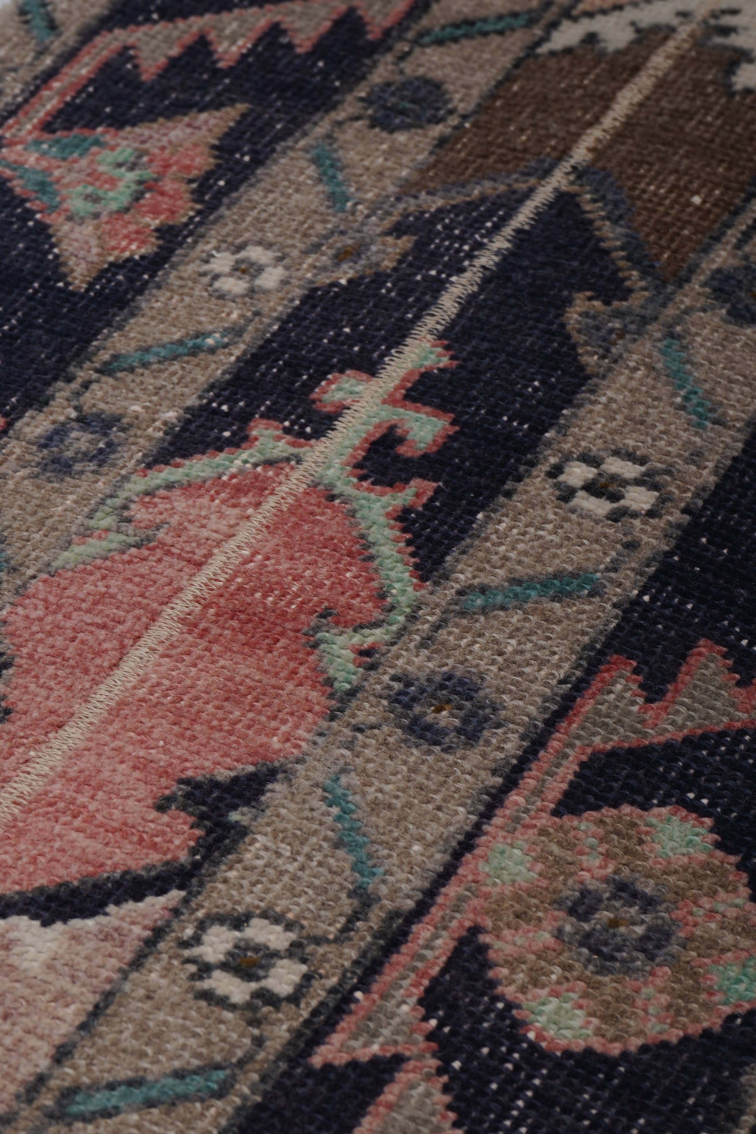 Vintage Turkish Runner Rug 1'8'' x 22'3''