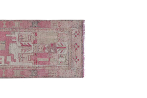 Vintage Kurdish Runner Rug 3'3'' x 10'10''