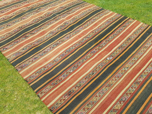 Vintage Turkish Kilim Rug 5'8'' x 10'11''